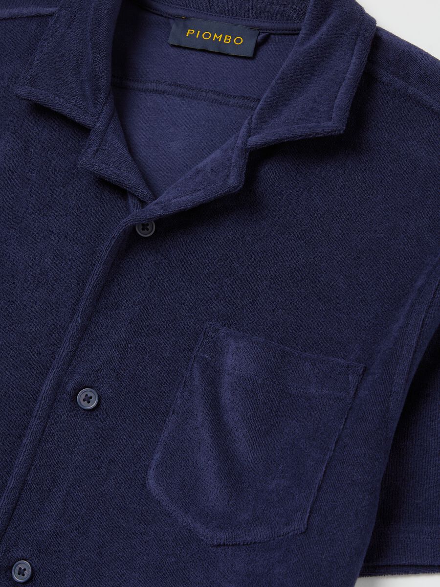 Polo shirt in chenille with pocket_5