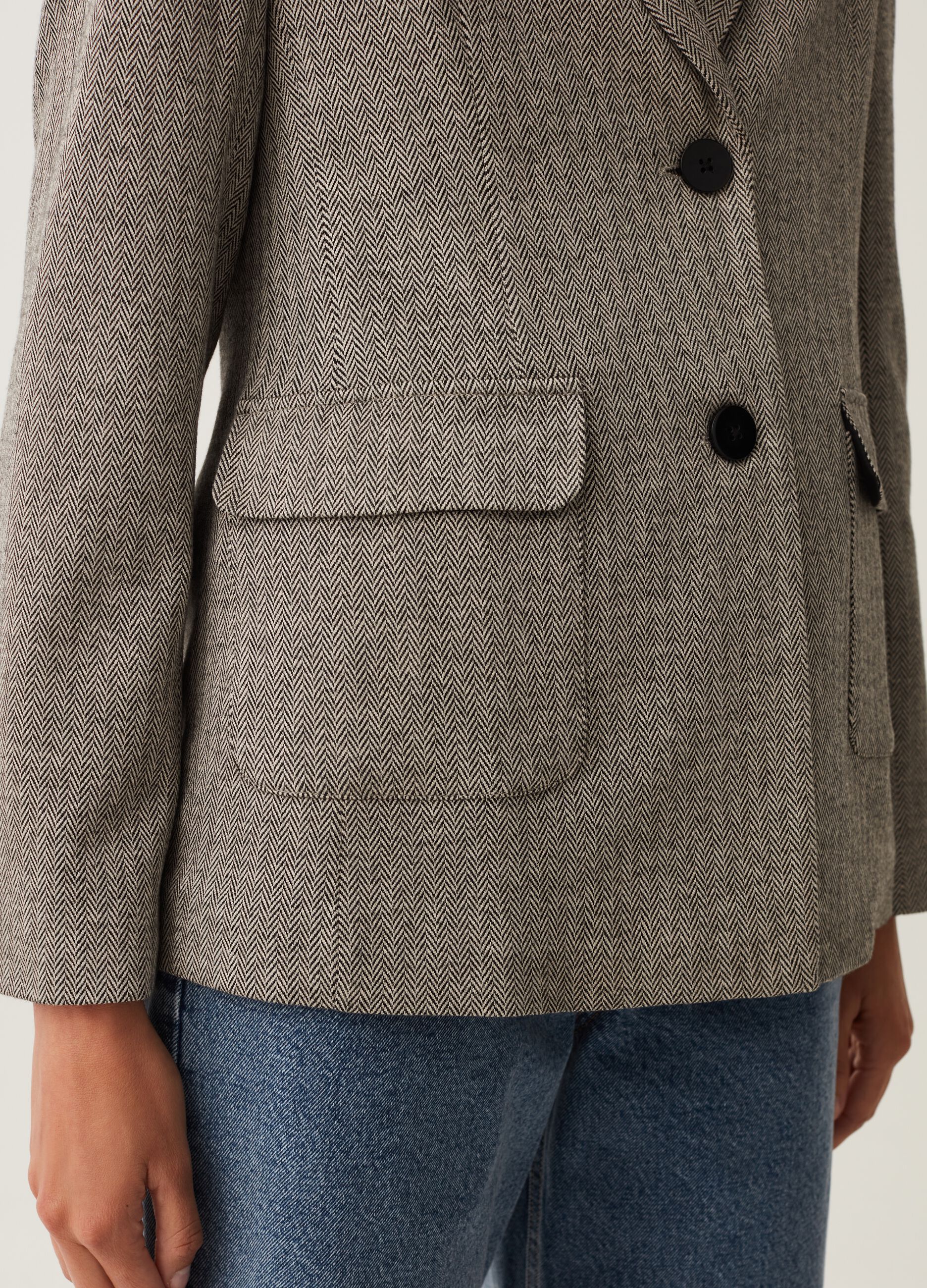 Blazer monopetto con tasche_2