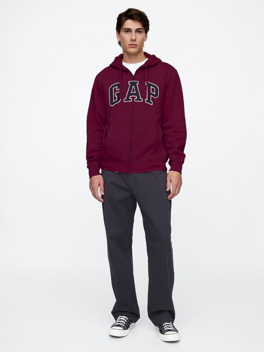 Red Hoodie with Full Zip_2