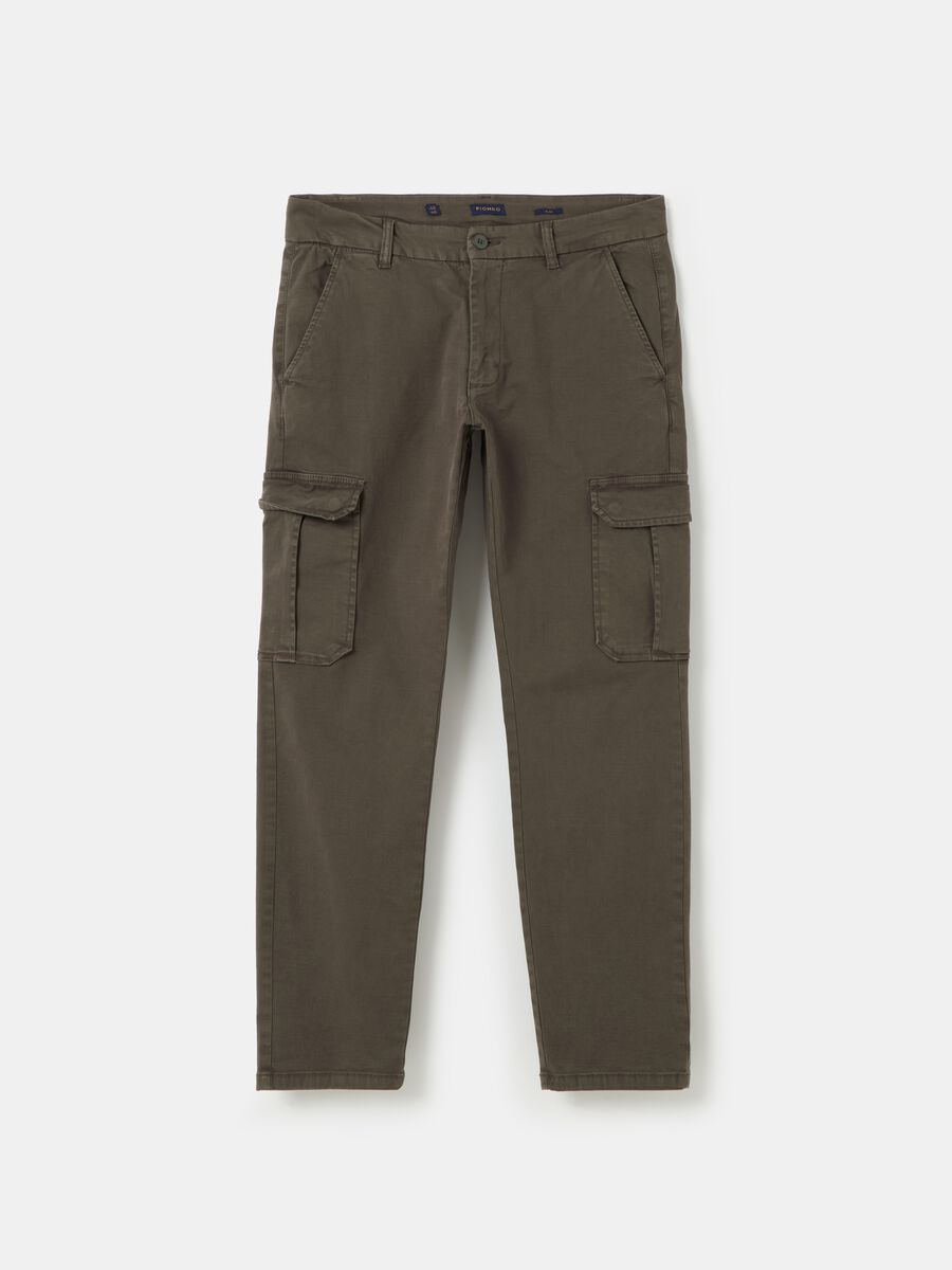 Stretch cotton cargo-cut chino trousers_3