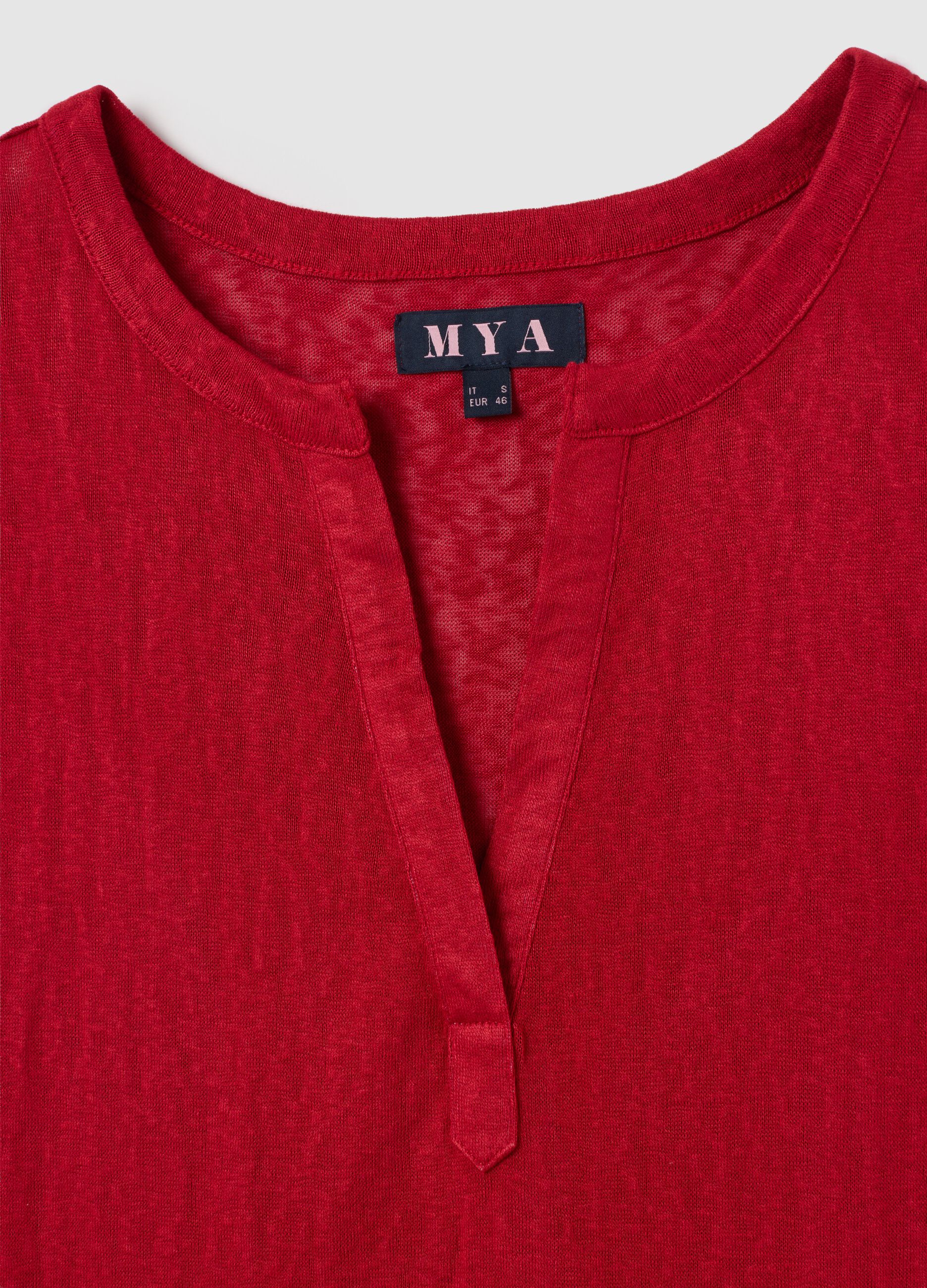Maglia da donna in misto rosso regular fit