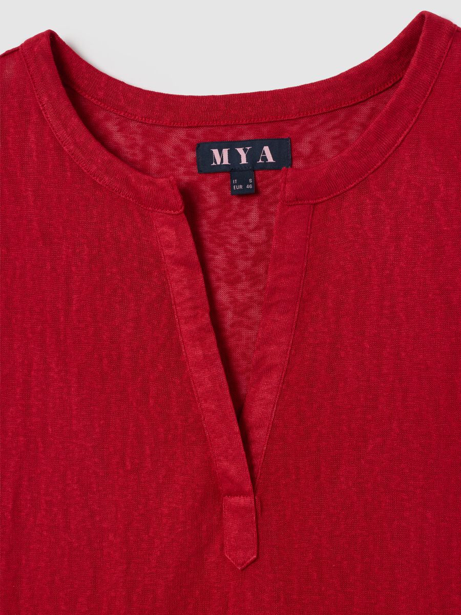 Women's red blend regular fit jumper_1