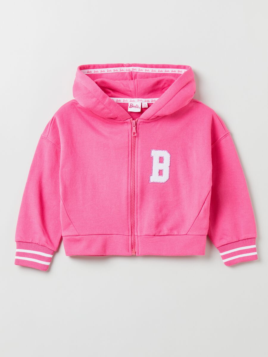 Full-zip in cotone con cappuccio Barbie™_0