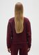 Burgundy cotton blend sweatshirt with regular fit_2
