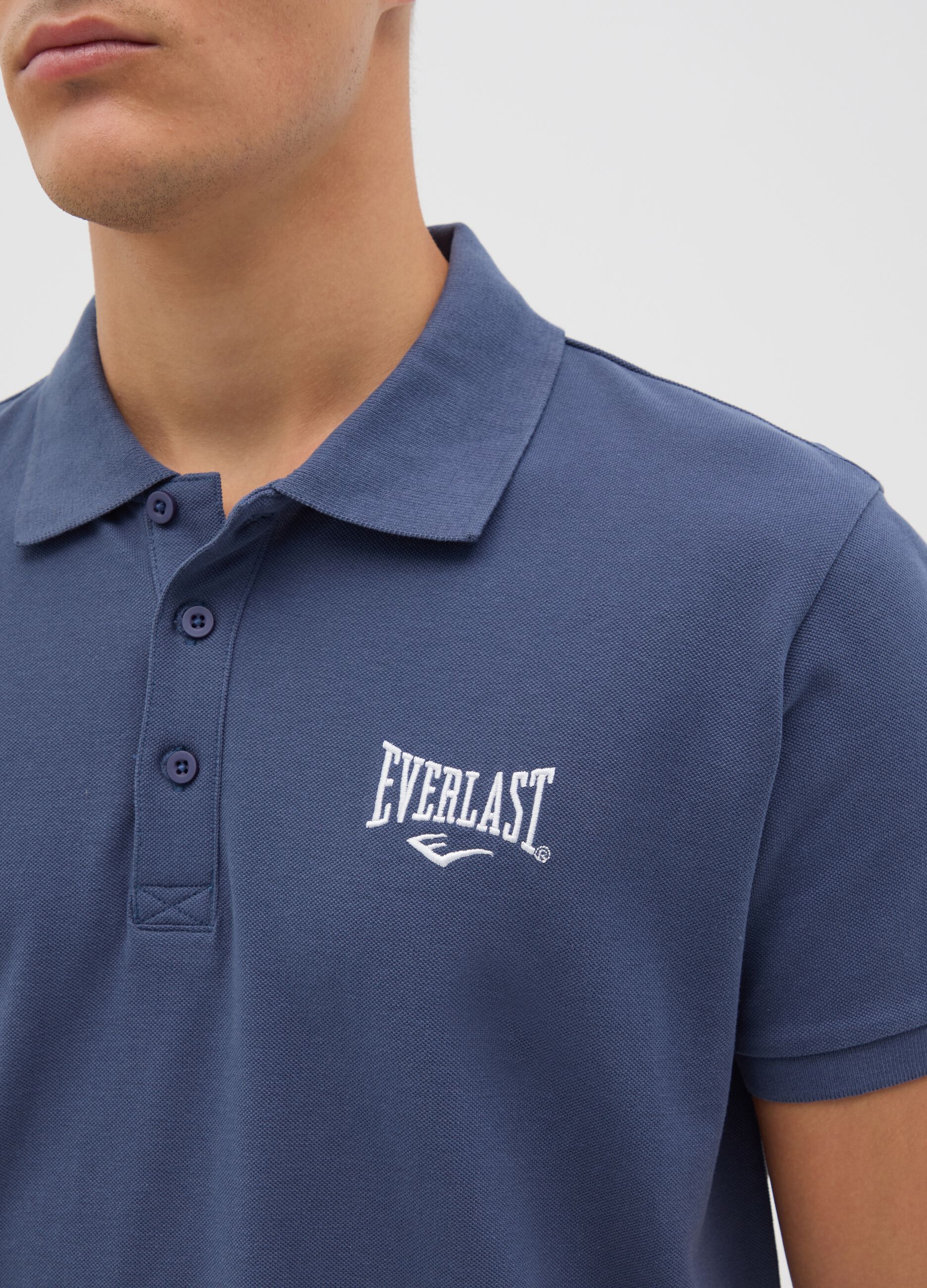 Everlast Blue Cotton Polo Shirt