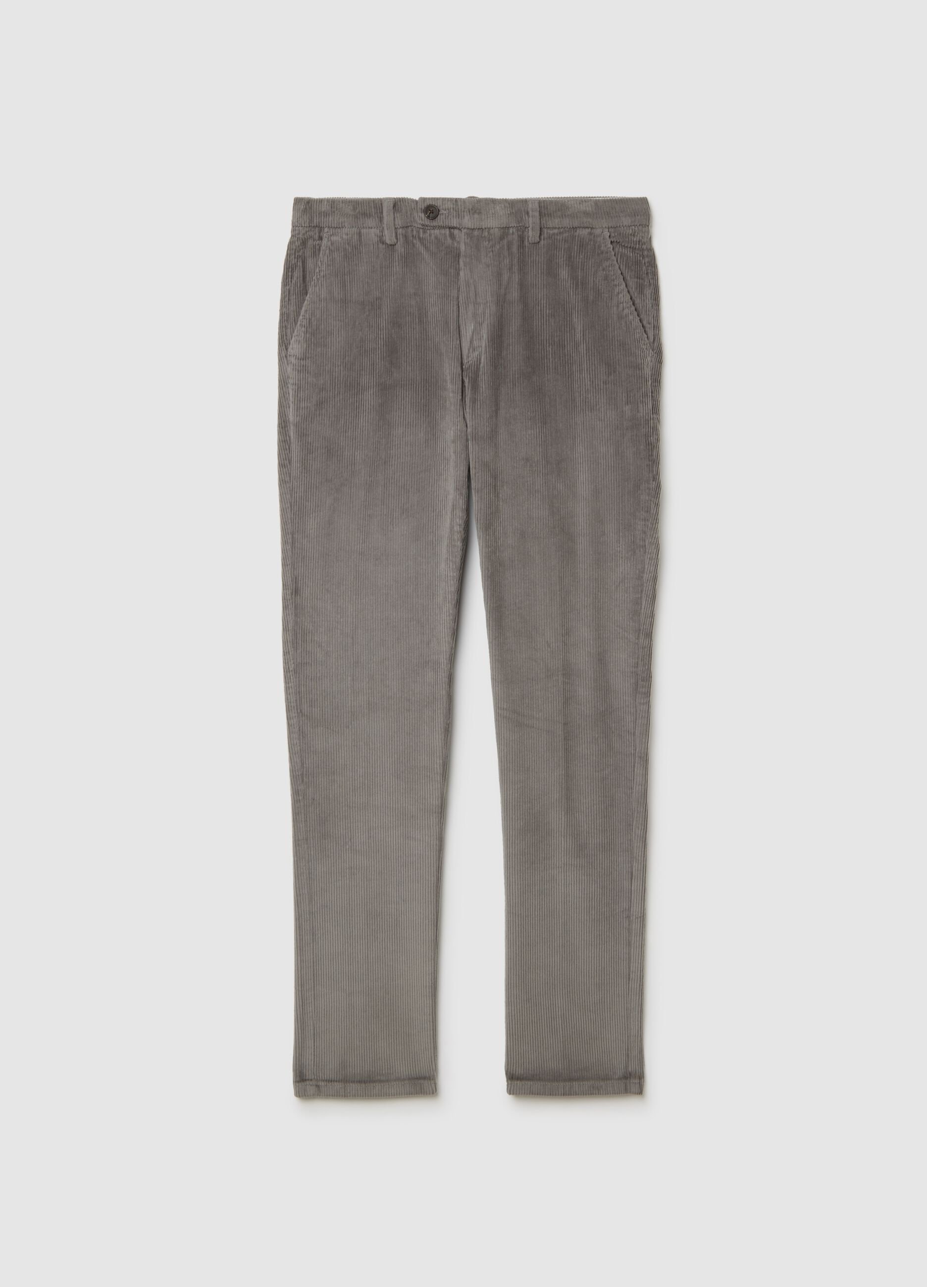 Grey Corduroy Trousers