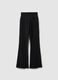 Black Flared Leggings in Stretch Cotton_4