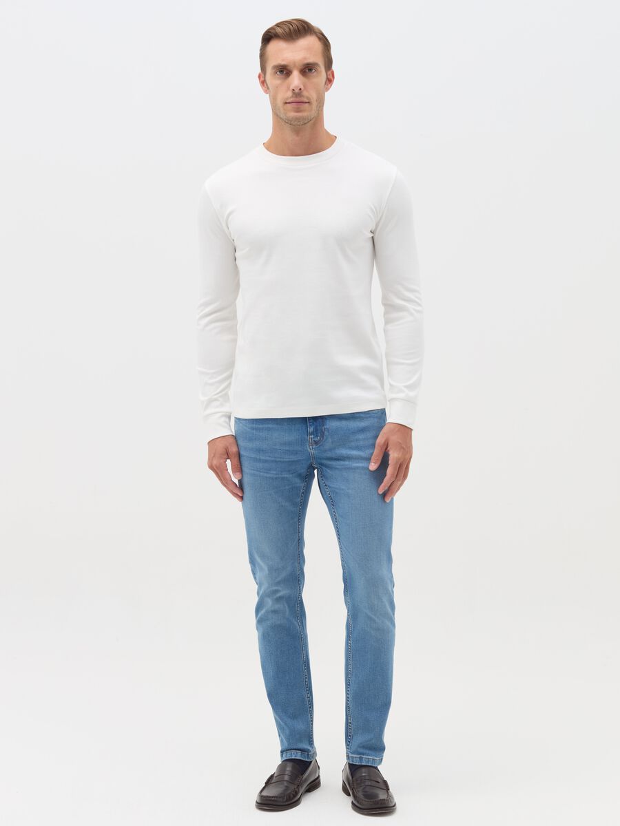 Cotton interlock T-shirt with round neck_0