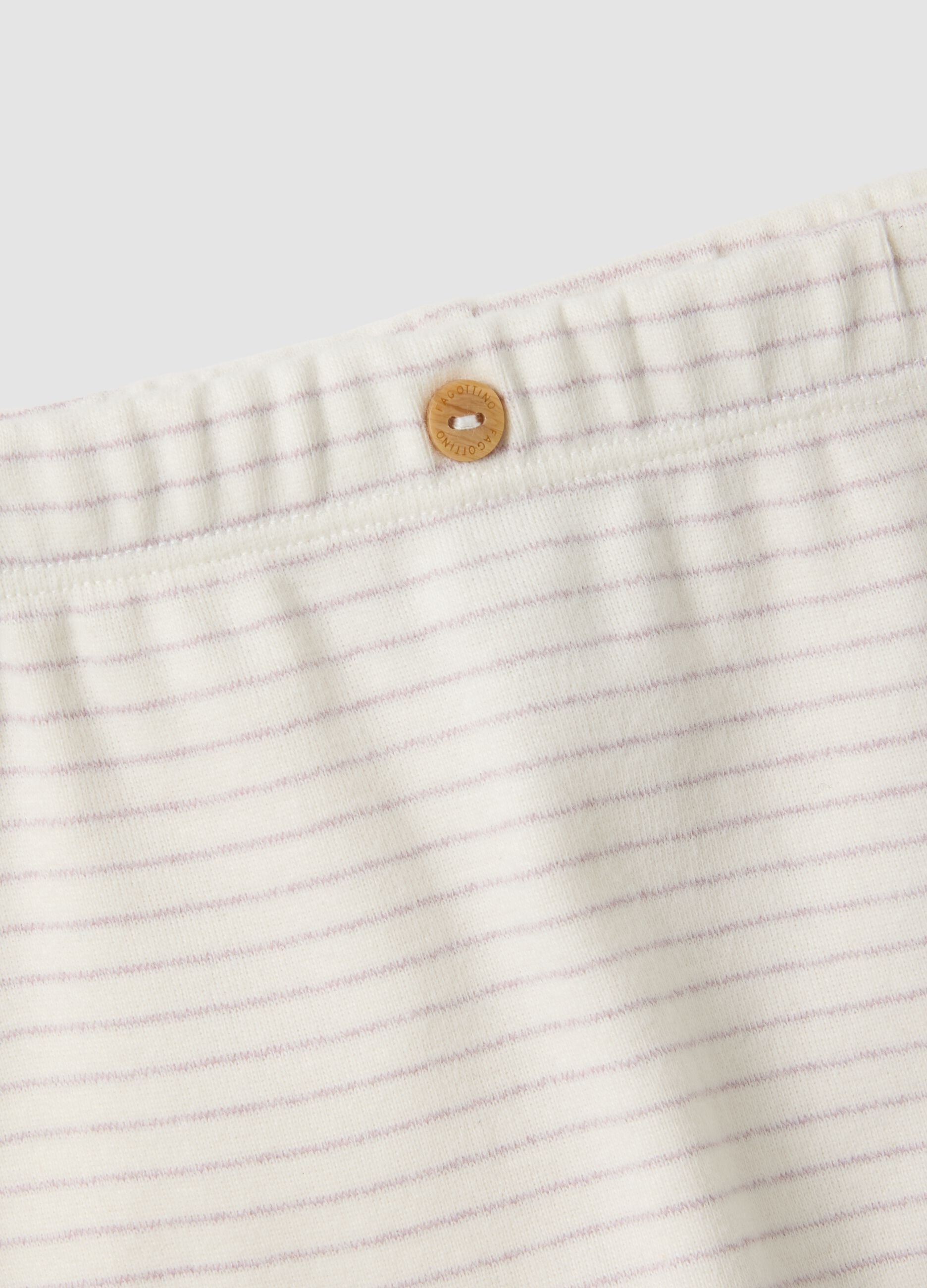 Purple organic cotton sweatshirt and leggings set for baby girl