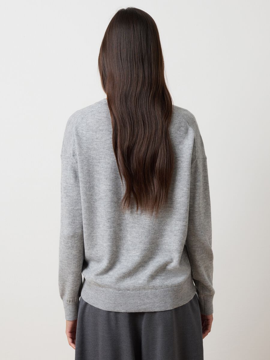 Grey pure wool sweater regular fit_3