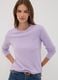 Purple fitted crew-neck long-sleeve top_0