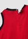 Completo rosso in puro cotone con top e shorts per bimbo regular fit_3