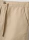 Beige pure linen Bermuda shorts with elasticated waist_5