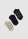 Multicolour dotted cotton socks tripack_0
