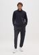 Blue Cotton Blend Zip-Up Sweatshirt_1