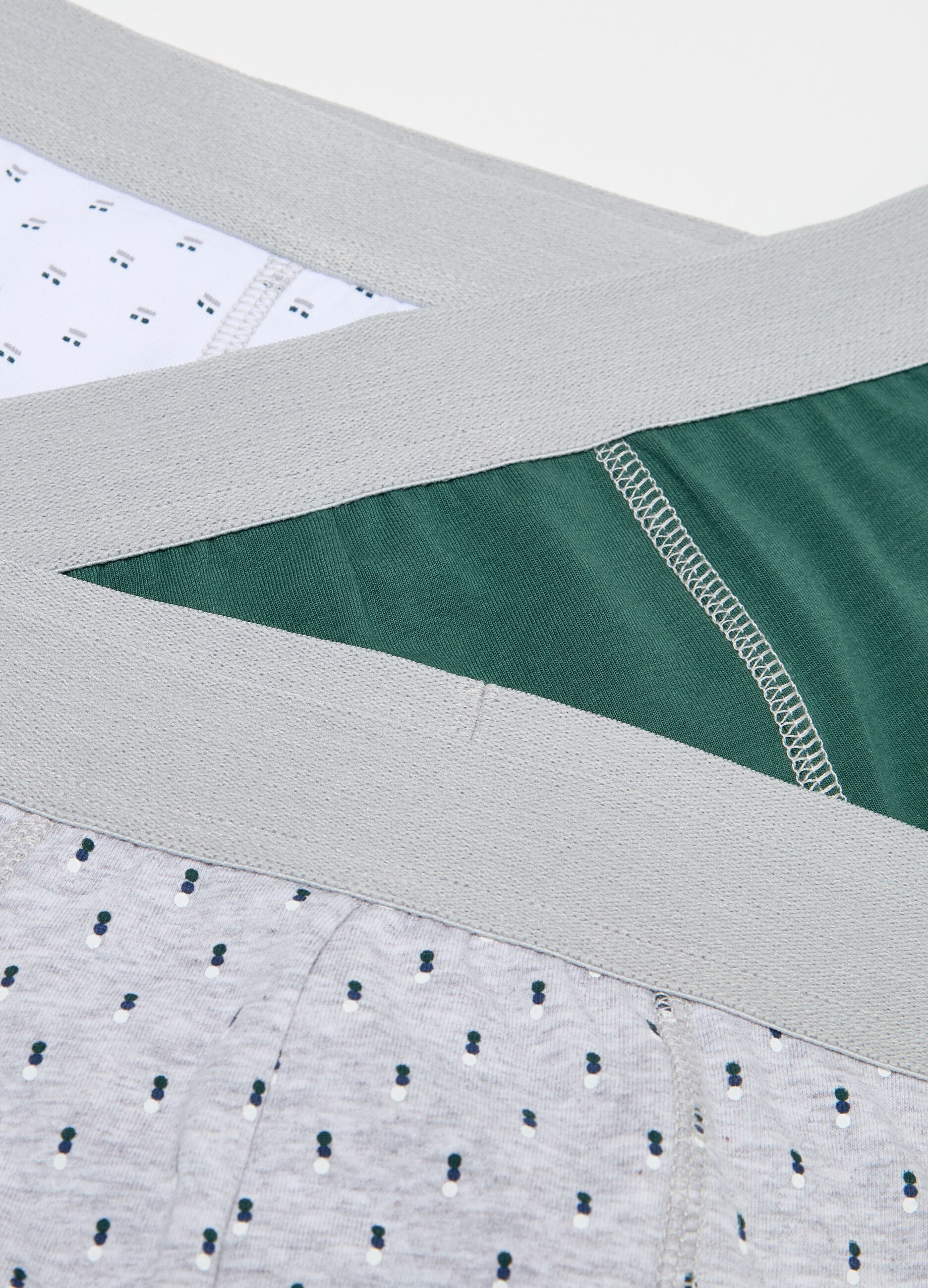 Three-pack boxer shorts with micro pattern