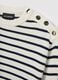 Maglione in misto cotone a righe oversize_5