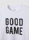 White pure organic cotton T-shirt with &ldquo;Good Game&rdquo; slogan for boys_4