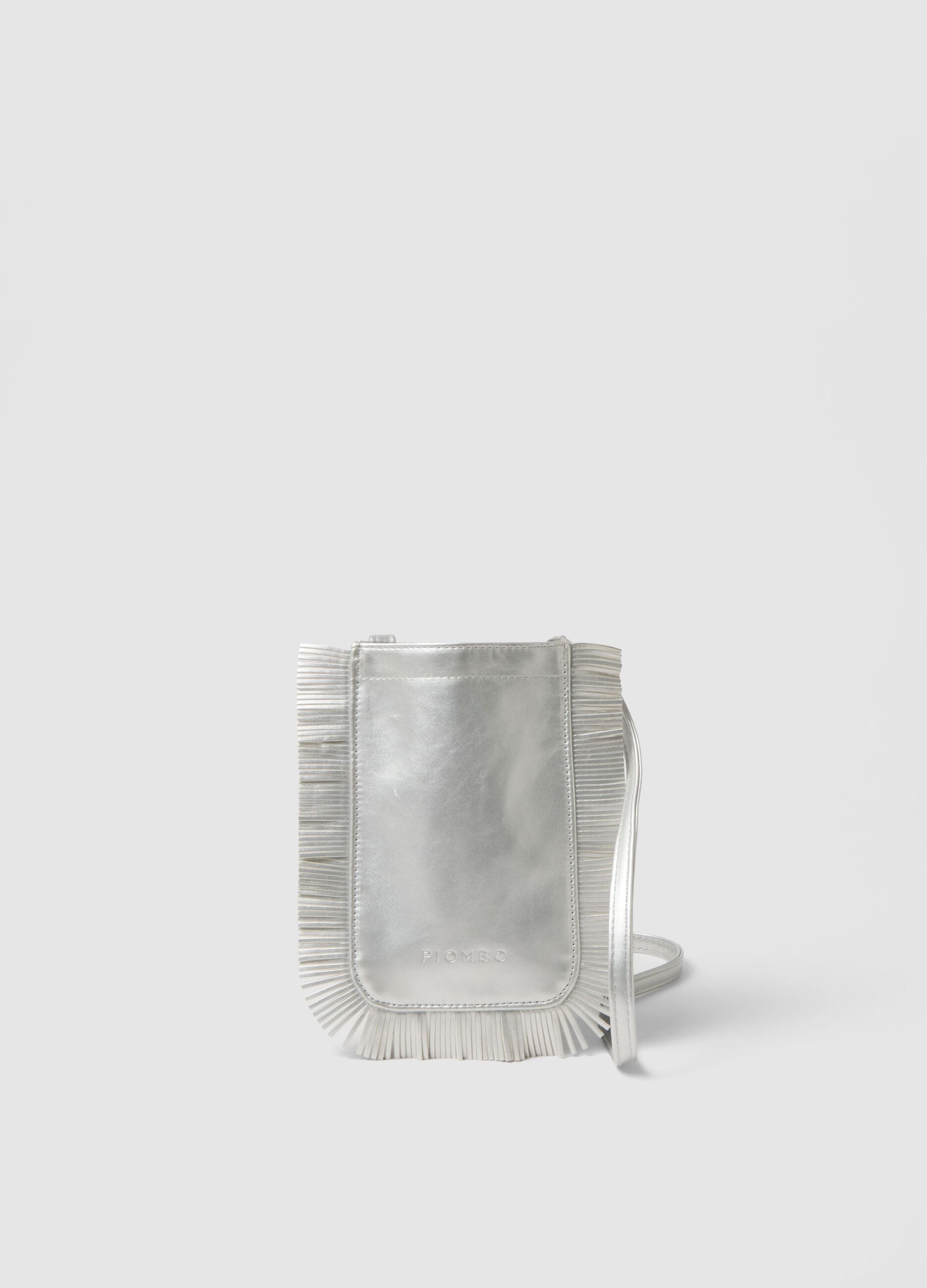 Silver fringe handbag for girls