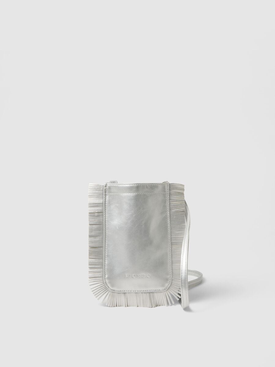 Silver fringe handbag for girls_0