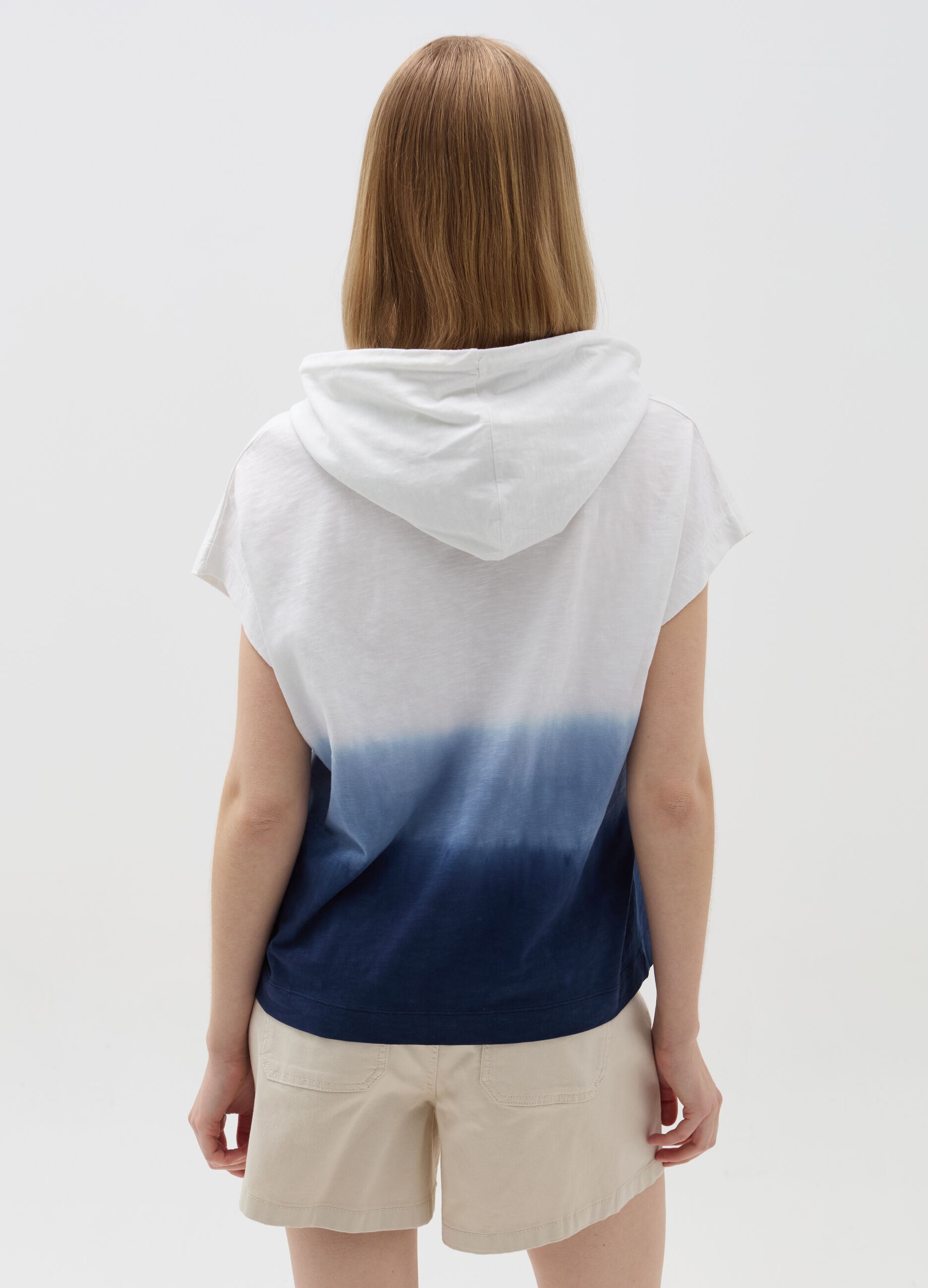 Essential dip-dye T-shirt with hood
