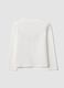 T-shirt bianca in puro cotone organico con stampa cuore e ali per bambina_1