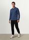 Blue long-sleeve regular-fit polo in organic cotton piqu&eacute;_2