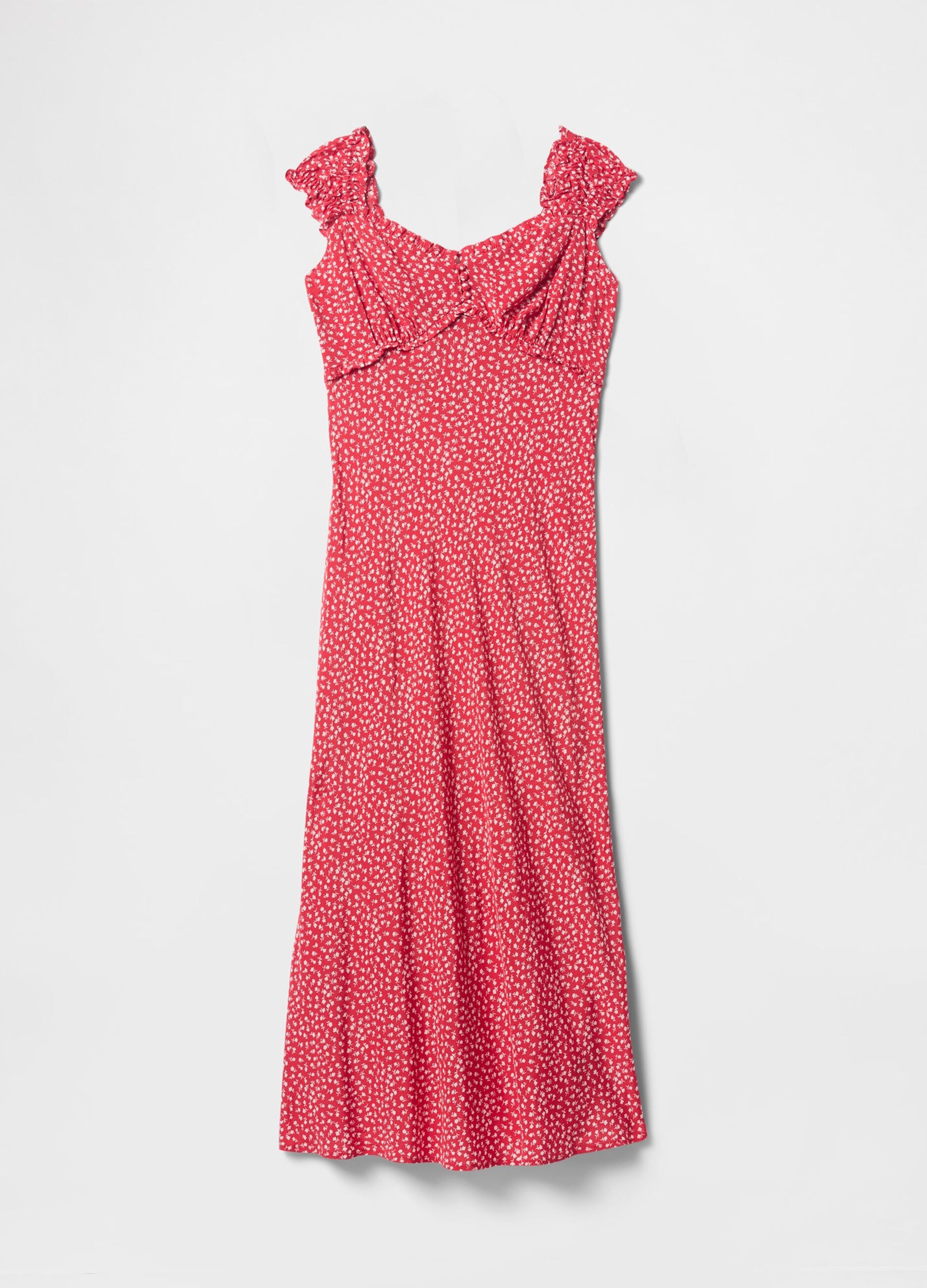 Sleeveless dress with floral pattern