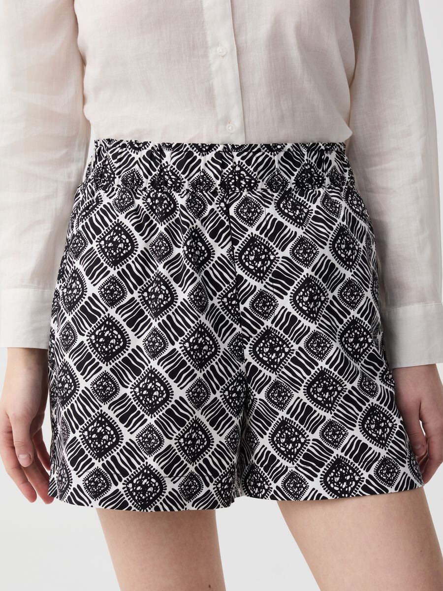 Shorts pull on in cotone stretch_1