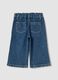 Blue wide-leg jeans in stretch cotton_1
