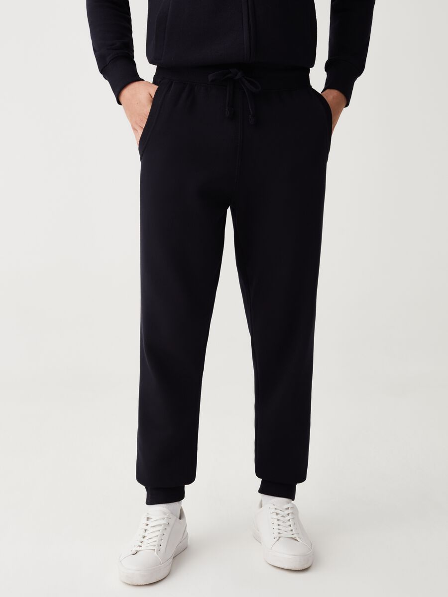 Joggers in felpa con coulisse_1