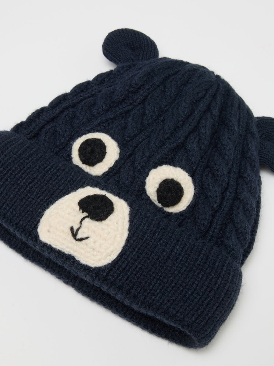 Multicolour children's hat with ears_1