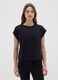 Women's Black Pure Cotton T-shirt_0