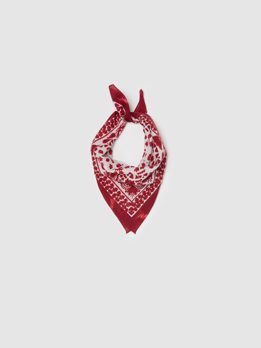 Cotton bandana with print_0