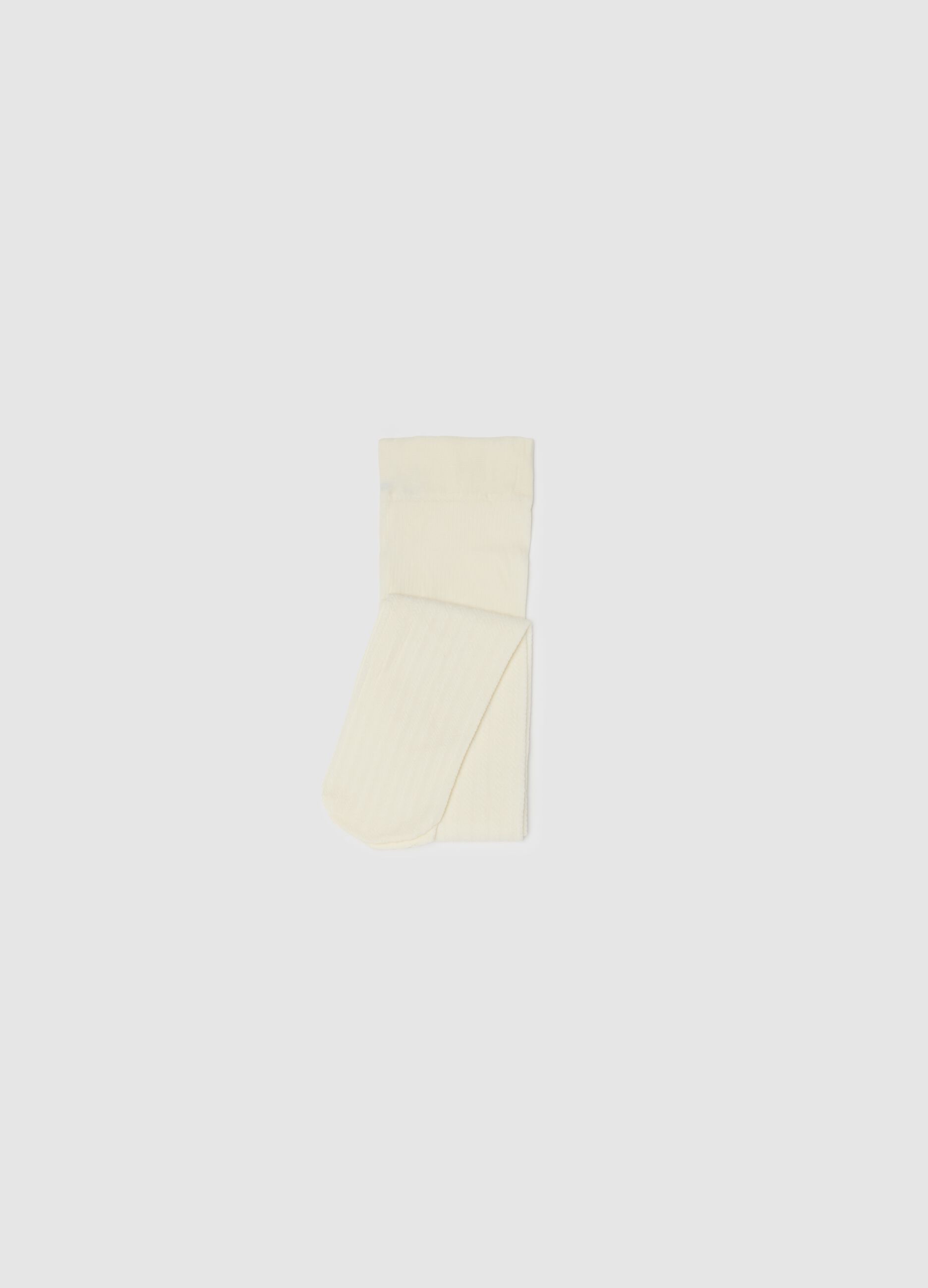 Girls' Beige Stretch Fabric Tights