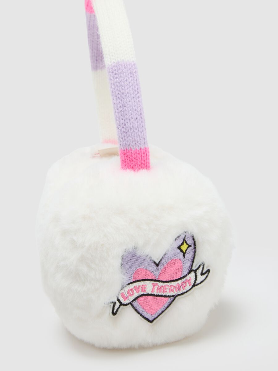 White Faux Fur Headphones_1