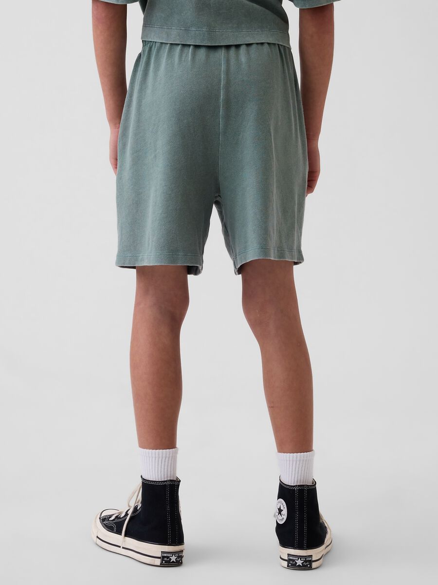 Shorts in puro cotone con vita elasticizzata_2