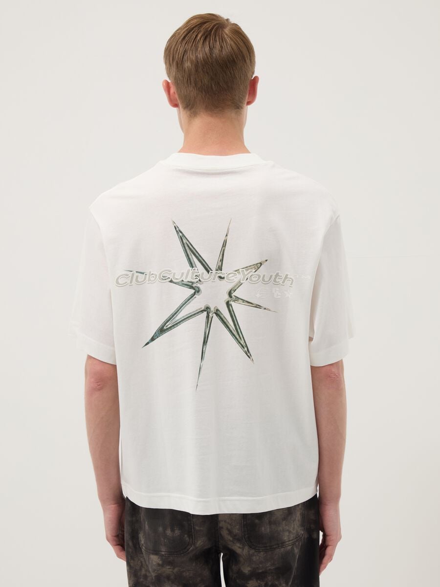 T-shirt bianca in puro cotone a maniche corte_3