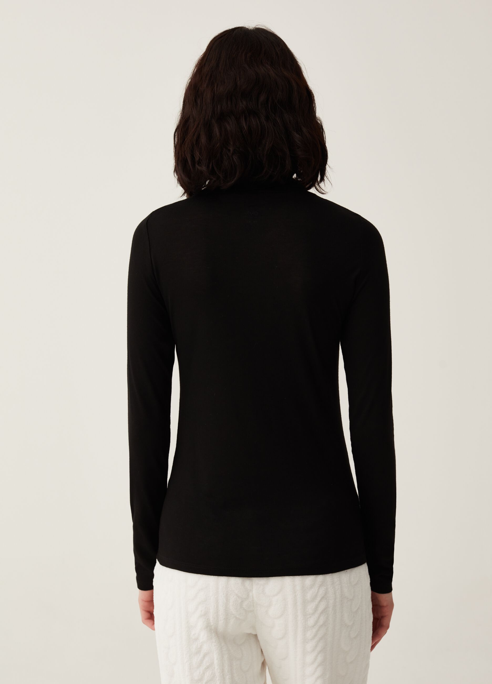 T-shirt intima termica in viscosa e lana_2