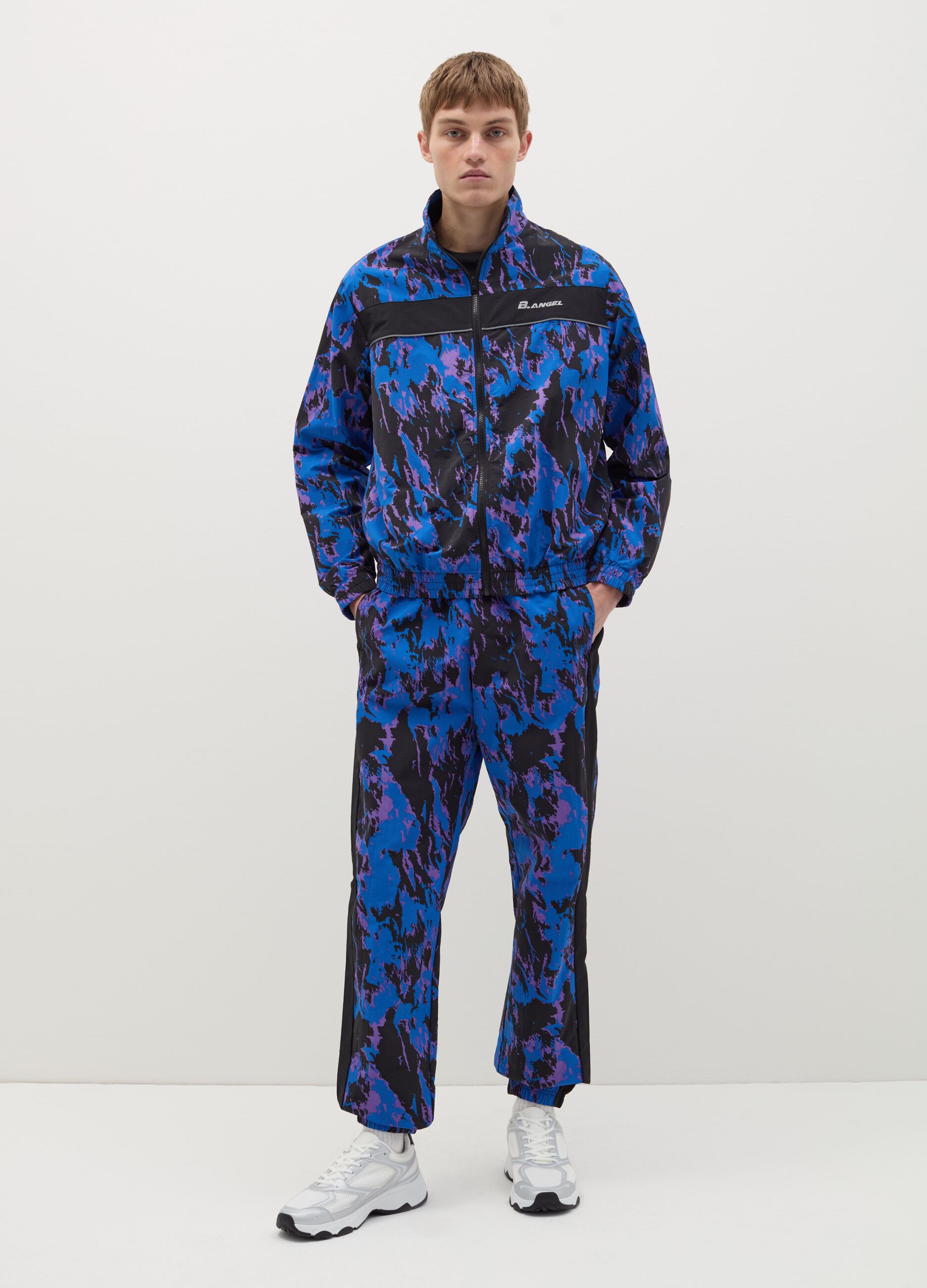 B.ANGEL X THE SEA BEYOND tie-dye full-zip sweatshirt with print