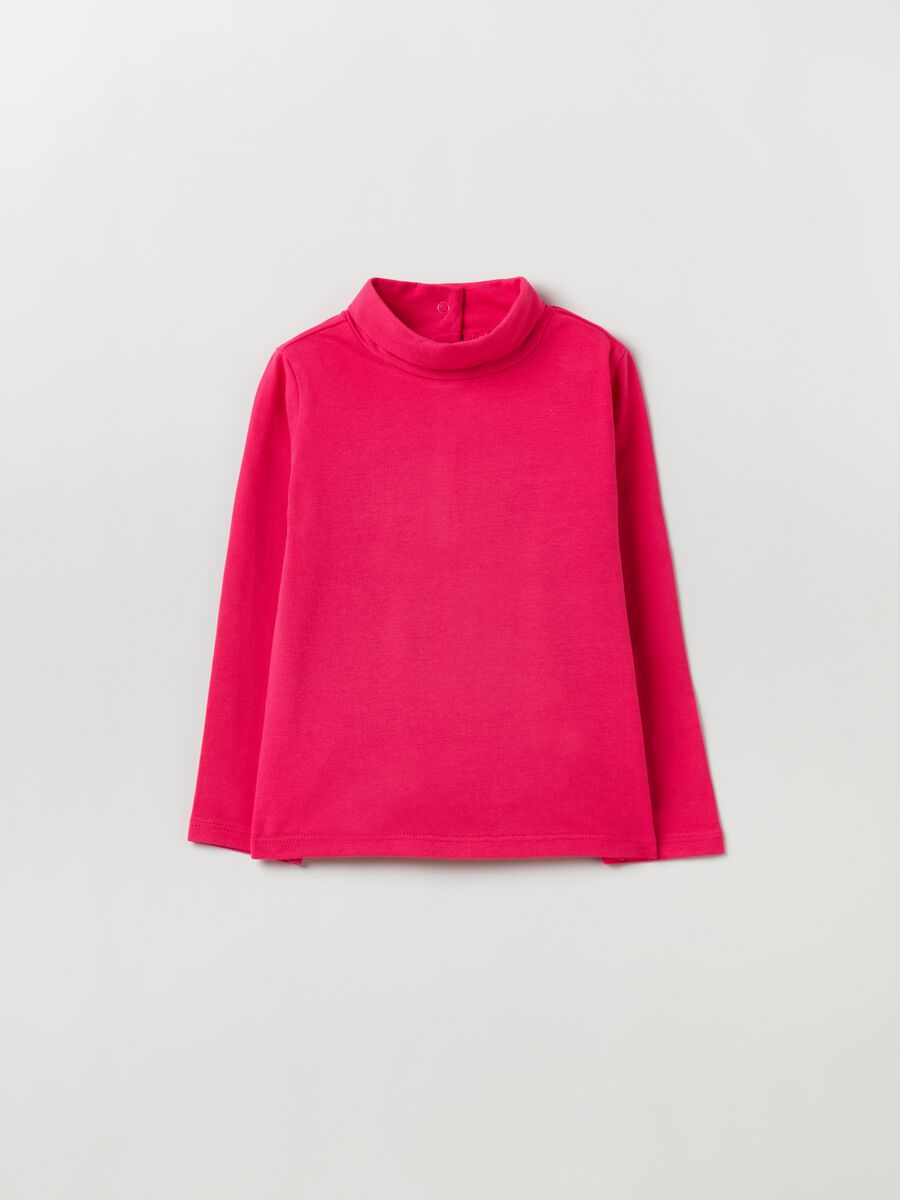 T-shirt maniche lunghe a collo alto_0