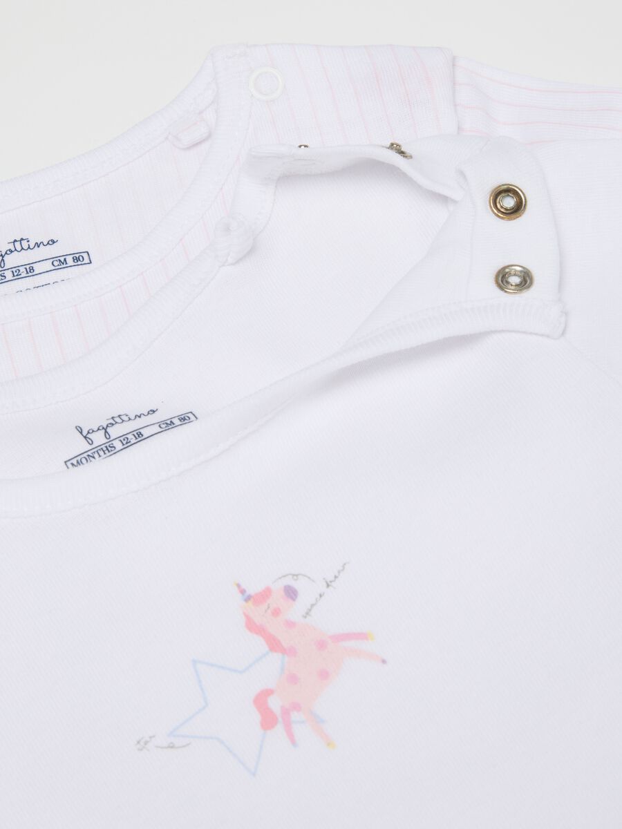 Girls' pure white cotton body bipack_2