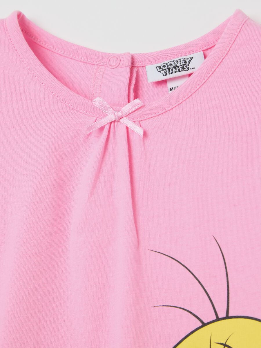 Pink Short Pyjamas with Tweety Print in Cotton_2