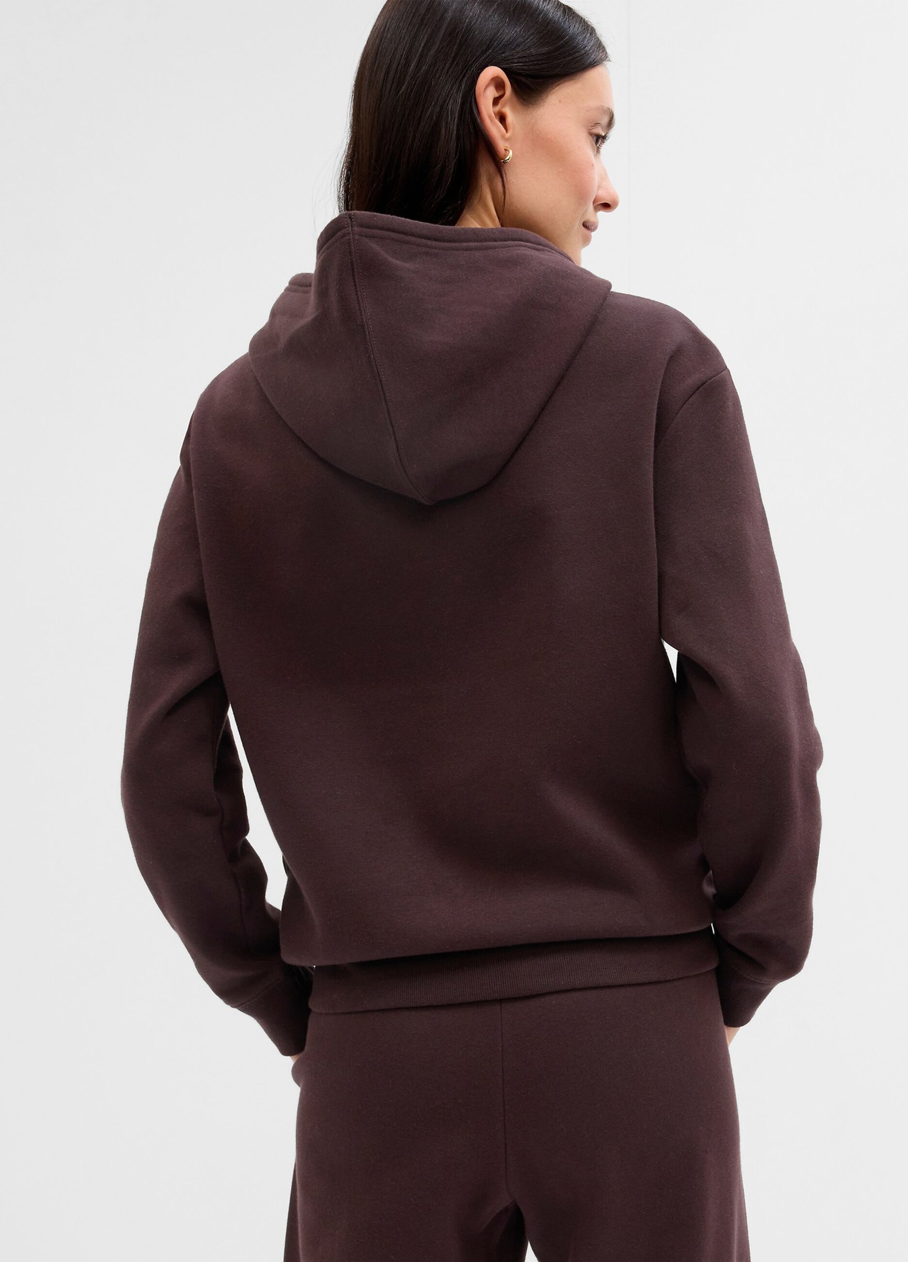 Sweatshirt with hood and logo embroidery