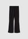 Girls' black flare leggings in stretch blend_3