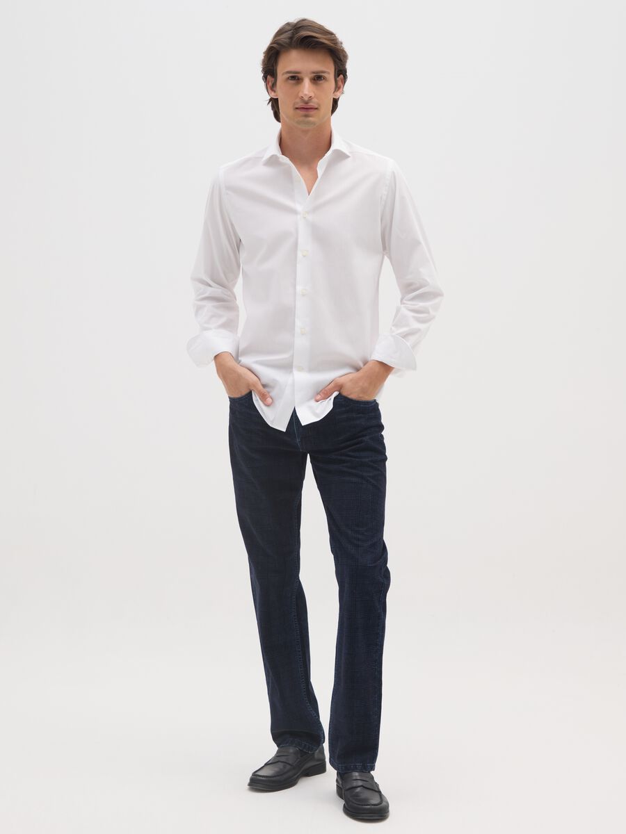 Jeans in puro cotone blu regular fit_0