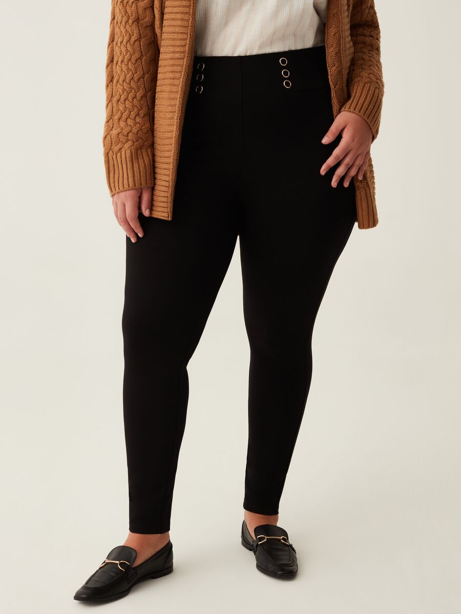 Leggings stretch con applicazioni Curvy_1