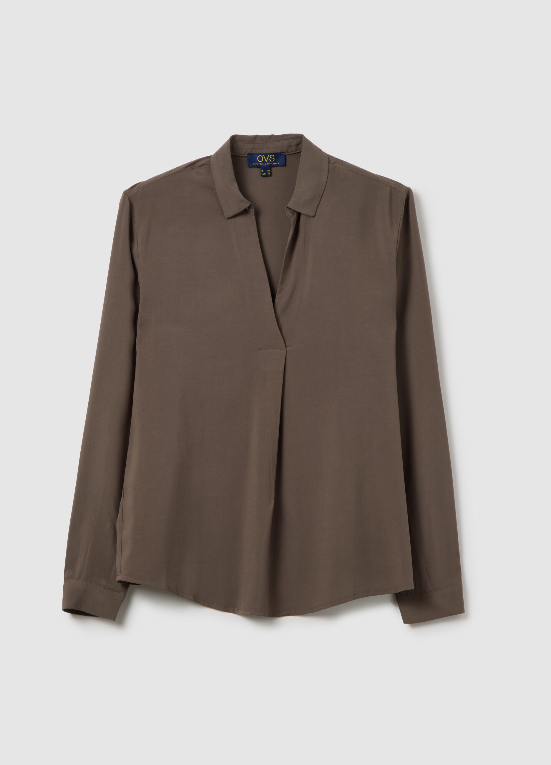 Brown Viscose Shirt