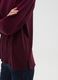 Burgundy V-neck top with collar_3