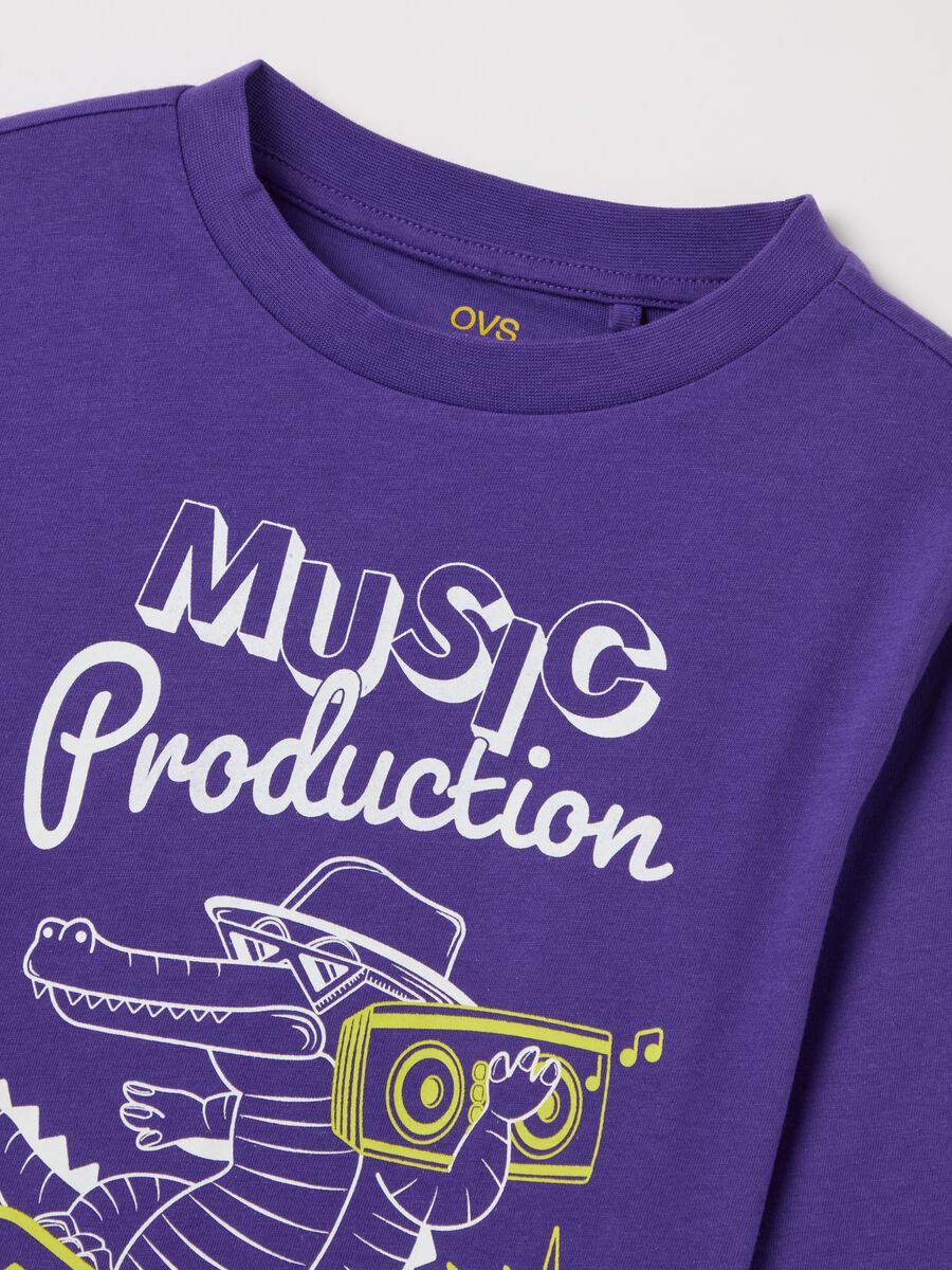 Long-sleeved T-shirt in cotton with print_2